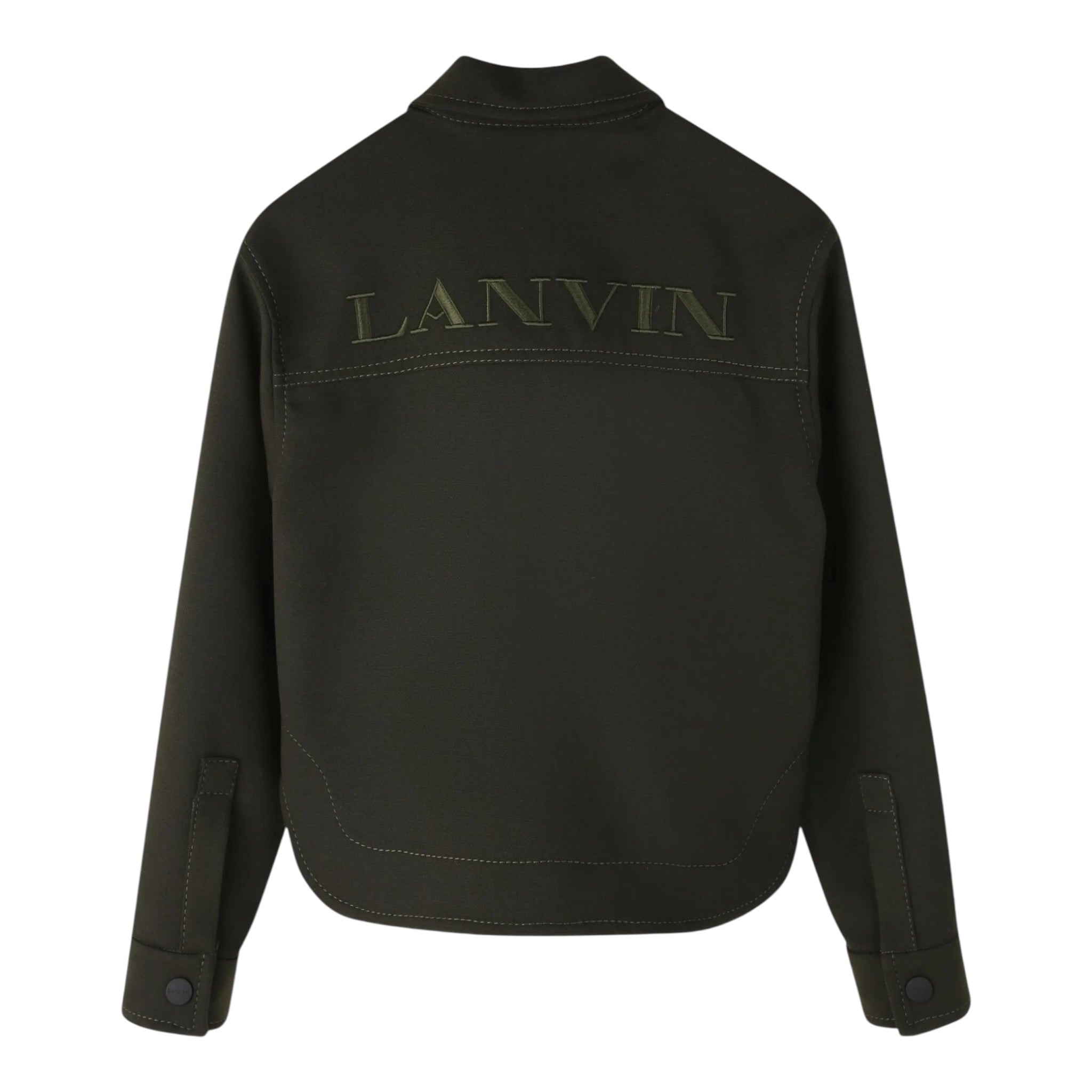 Lavin Camicia Manica Lunga tinta unita con Logo Verde per Bambino N30258 VERDE LAVIN 