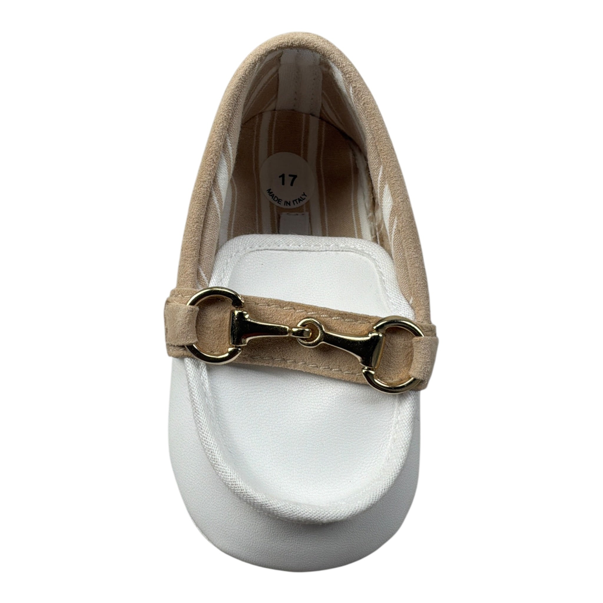 Le Bebe Mocassino tinta unita con Applicazioni Bianco per Neonato LBB5018 BIANCO LE BEBE 