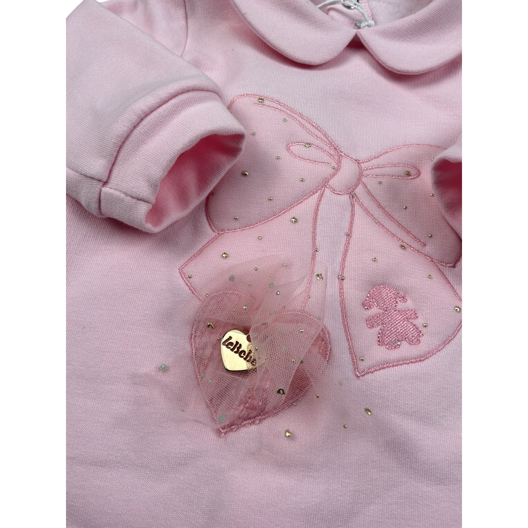 Le Bebe Tutina Manica Lunga tinta unita Rosa per Neonata LBG5374 ROSA LE BEBE 