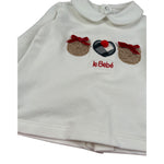 Le Bebe Completo 2 Pezzi Shirt-Ghettina Panna/Rosso per Neonata LBG5411 PANNA/ROSSO LE BEBE 