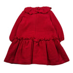 Le Bebe Abito Manica Lunga tinta unita con Fiocco Rosso per Neonata LBG5537 ROSSO LE BEBE 