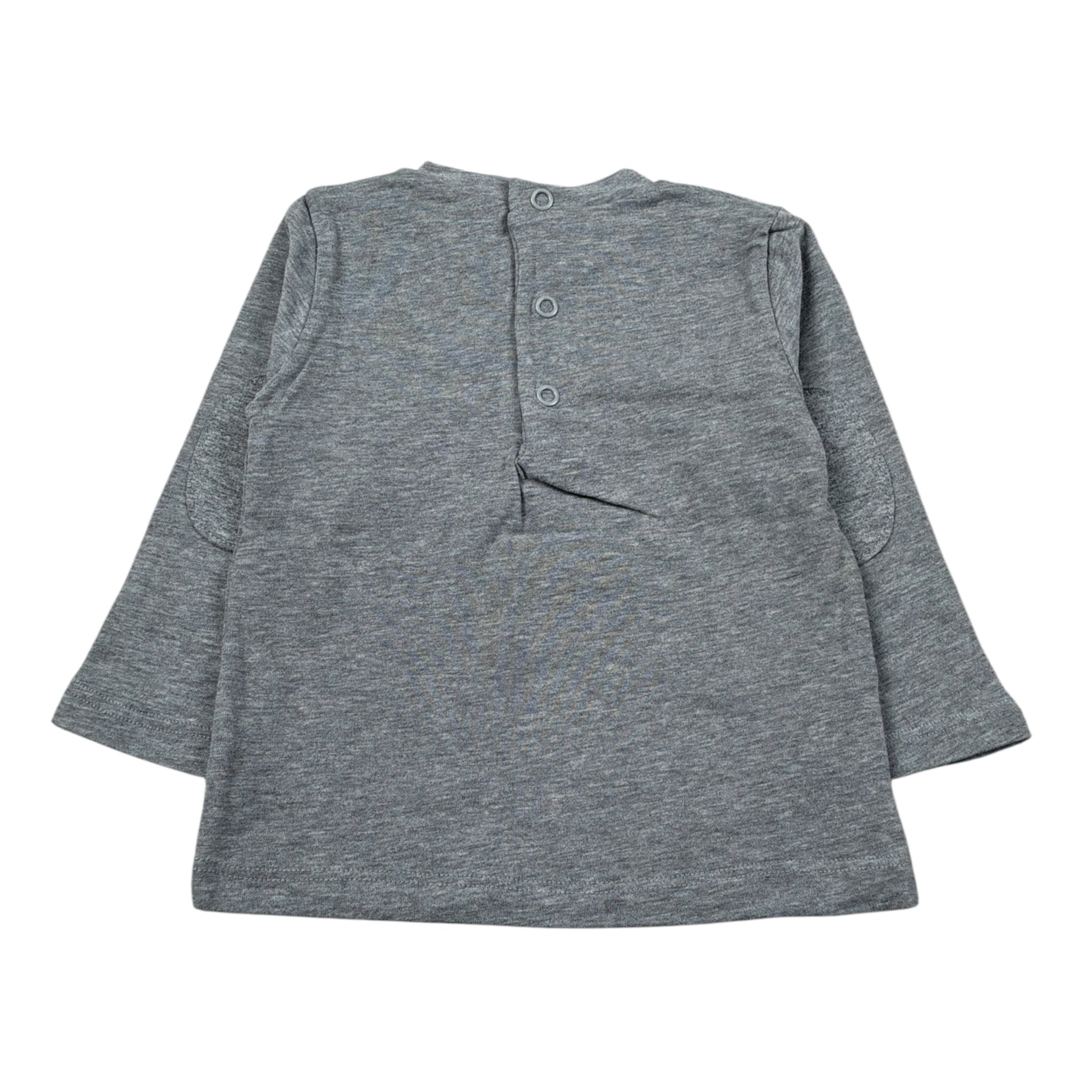 Le Bebe' Shirt Girocollo tinta unita con Stampe Grigio per Neonato LBB0255 GRIGIO LE BEBE' 