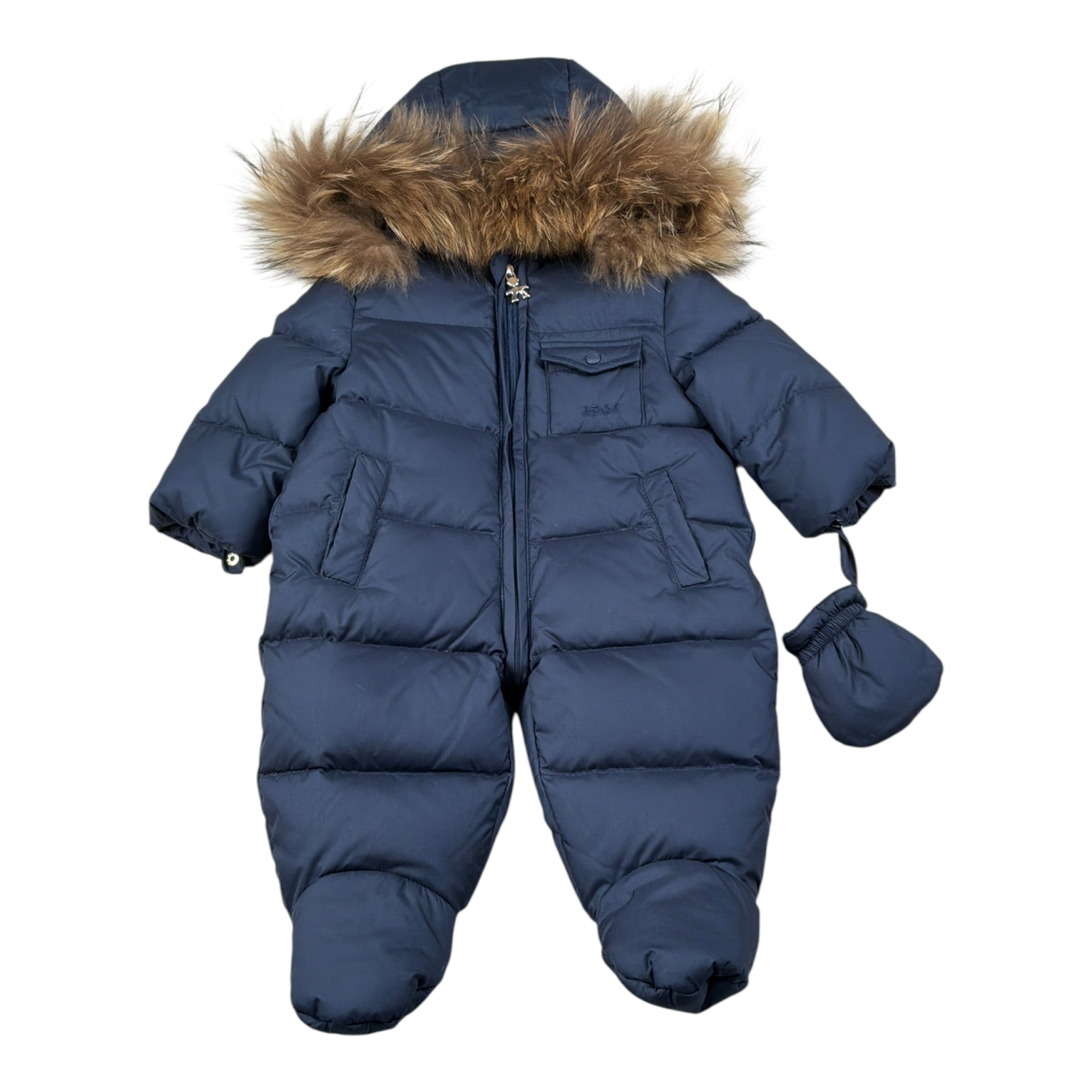 Le Bebe' Eskimo tinta unita con Cappuccio Blu per Neonato LBB1308 BLU LE BEBE' 