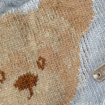 Le Bebe' Cappello tinta unita In Filo con Stampa Azzurro per Neonato LBB5101 AZZURRO LE BEBE' 