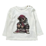 Le Bebe' Shirt Girocollo tinta unita con Stampa Panna per Neonato LBB5156 PANNA LE BEBE' 