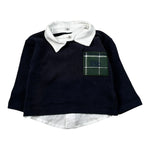 Le Bebe' Maglia tinta unita con Camicia Incorporata Blu per Neonato LBB5170 BLU LE BEBE' 