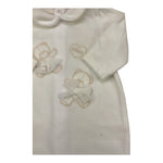 Le Bebe' Tutina tinta unita con Stampa In Velluto Bianco per Neonato LBG5942 BIANCO LE BEBE' 