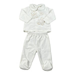 Le Bebe' Completo 2Pz Maglia-Ghettina Bianco per Neonato LBG5945 BIANCO LE BEBE' 
