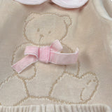 Le Bebe' Completo 2Pz Maglia-Ghettina In Velluto Beige per Neonata LBG5962 BEIGE LE BEBE' 