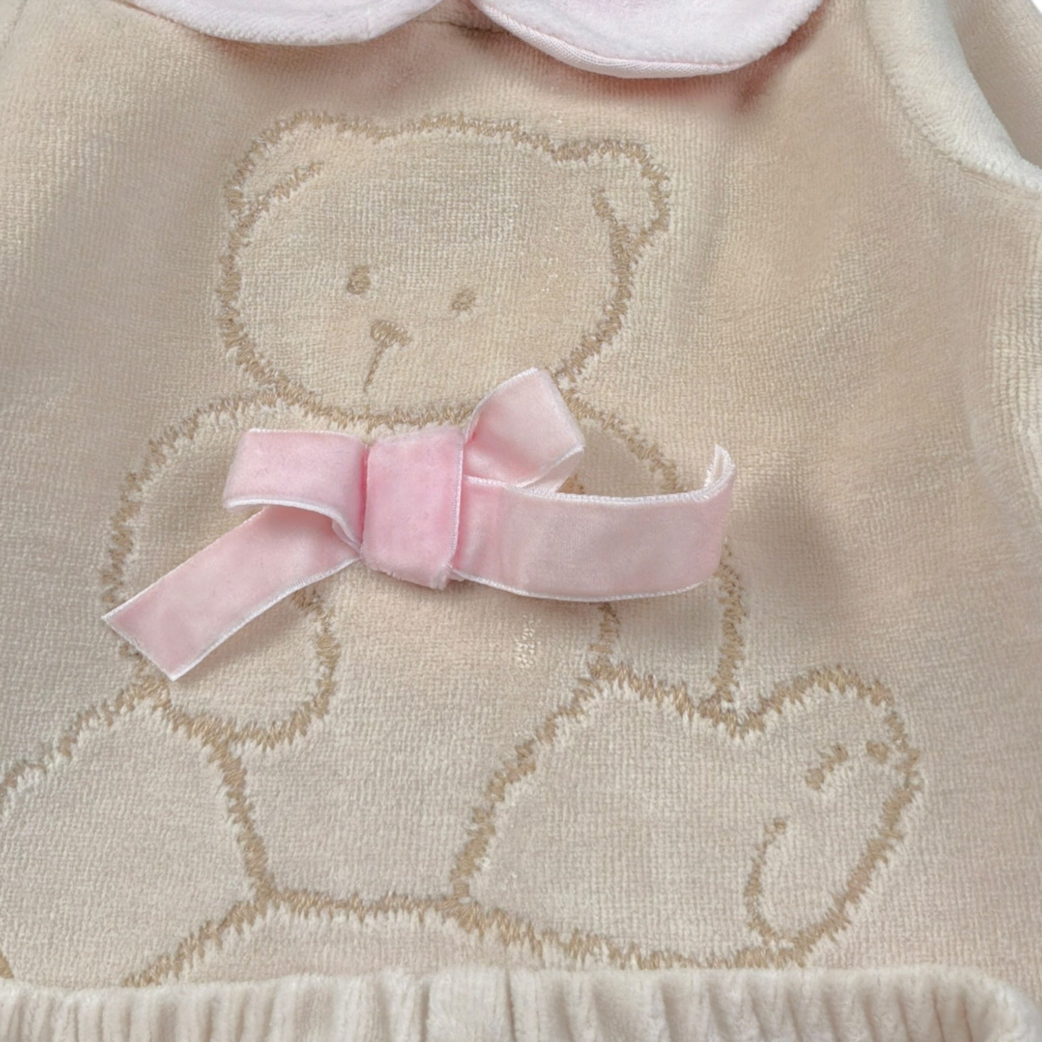 Le Bebe' Completo 2Pz Maglia-Ghettina In Velluto Beige per Neonata LBG5962 BEIGE LE BEBE' 