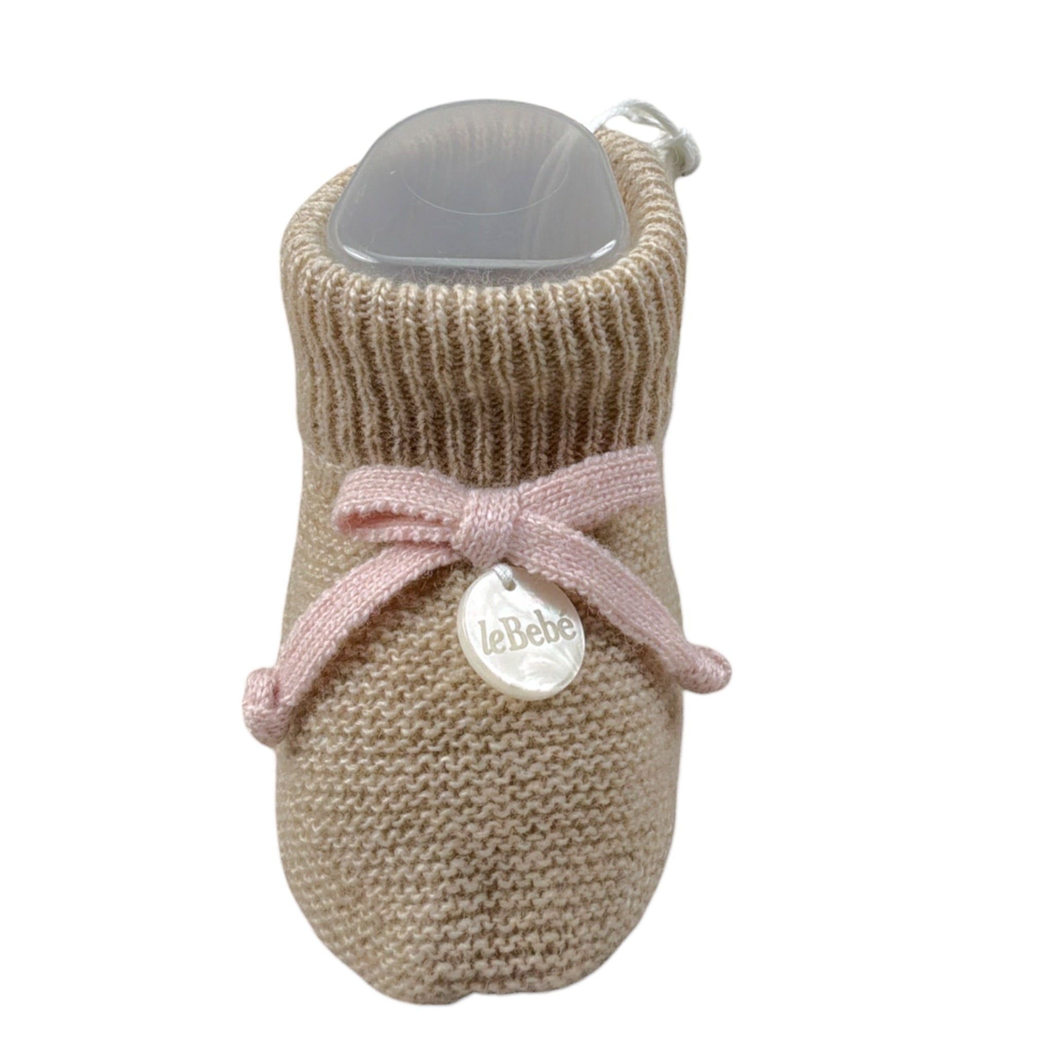 Le Bebe' Babbucce tinta unita In Filo Beige per Neonata LBG5978 BEIGE LE BEBE' 