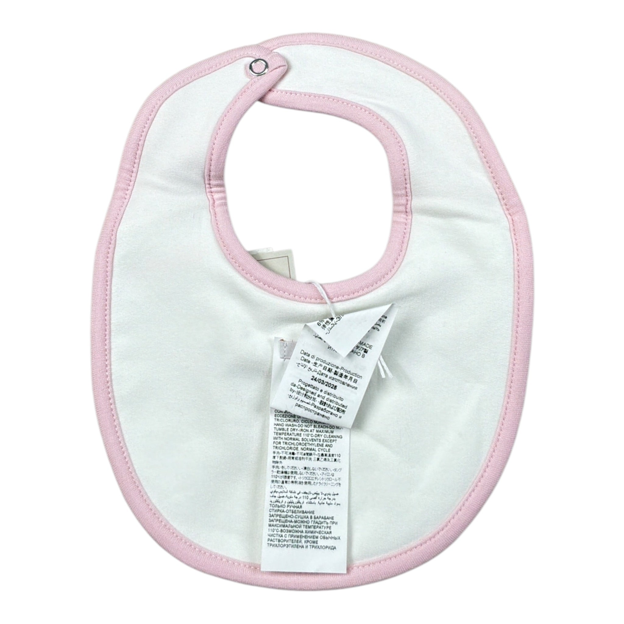 Le Bebe' Bavetta tinta unita con Orecchie Rosa per Neonata LBG6021 ROSA LE BEBE' 