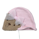 Le Bebe' Cappello tinta unita con Stampa Rosa per Neonata LBG6022 ROSA LE BEBE' 