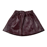 Le Bebe' Gonna In Ecopelle tinta unita Bordeaux per Neonata LBG6072 BORDEAUX LE BEBE' 