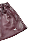 Le Bebe' Gonna In Ecopelle tinta unita Bordeaux per Bambina LBG6072J BORDEAUX LE BEBE' 