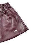Le Bebe' Gonna In Ecopelle tinta unita Bordeaux per Bambina LBG6072J BORDEAUX LE BEBE' 