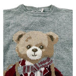 Le Bebe' Maglia Girocollo tinta unita con Orso Grigio per Neonato LBG6134 GRIGIO LE BEBE' 