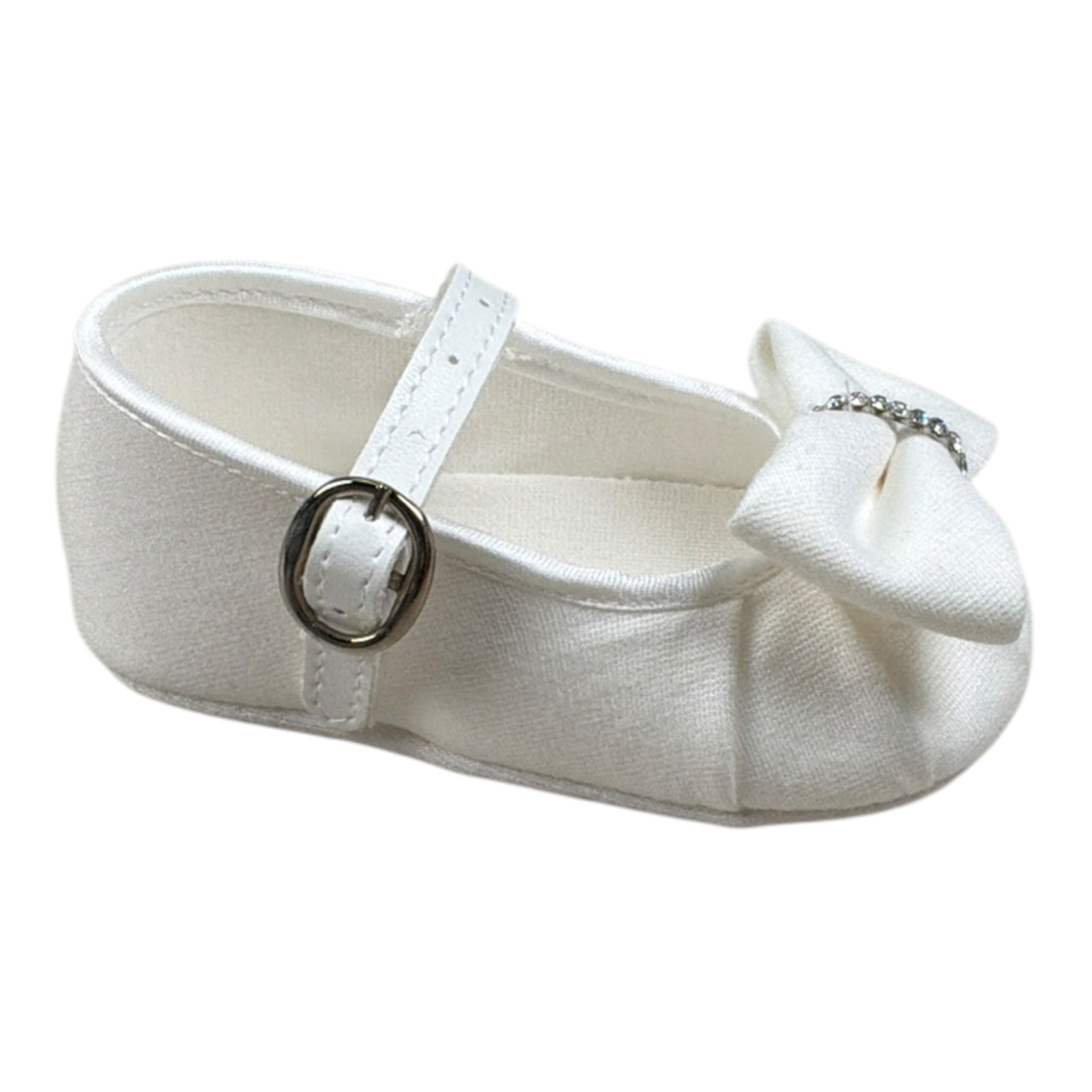 Le Bebe' Ballerine tinta unita con Fiocco Bianco per Neonata LBG6192 BIANCO LE BEBE' 