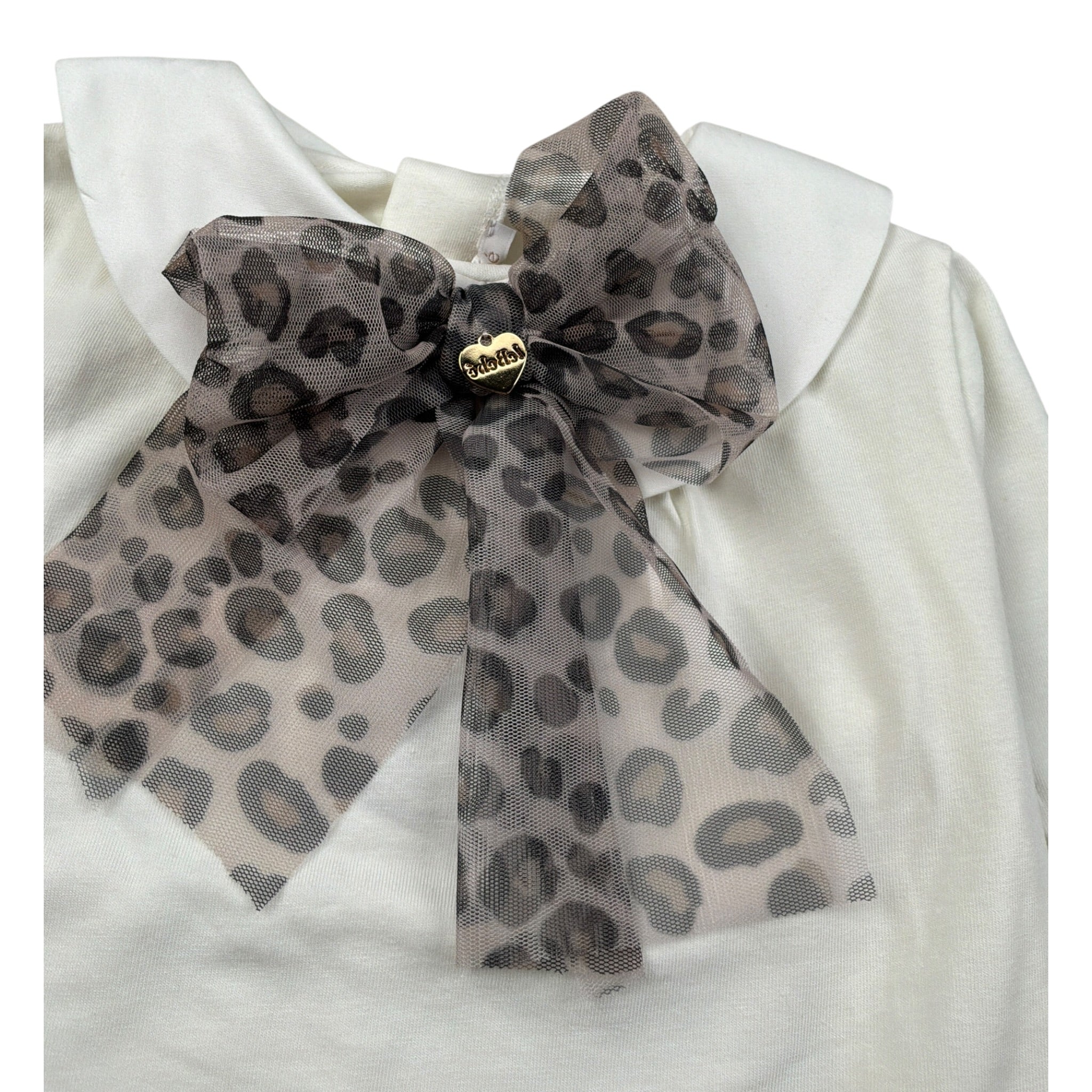Le Bebe' Shirt tinta unita con Colletto E Applicazione Panna per Bambina LG6098 PANNA LE BEBE' 