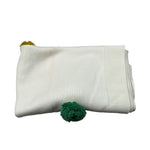 Le Coconne Coperta tinta unita con Pon Pon Panna per Neonata LCN2251 PANNA LE COCONNE 