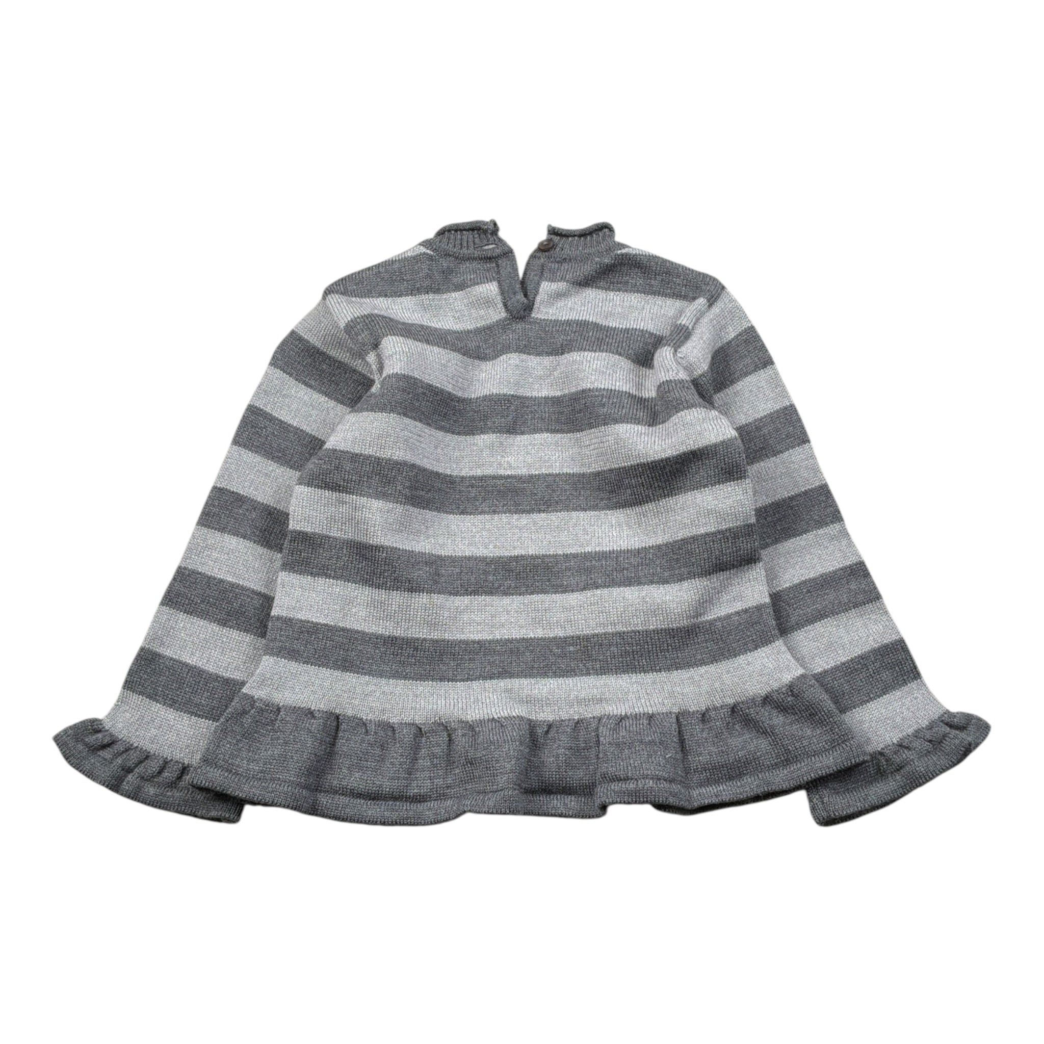 Le Coconne Maglia tinta unita con Fantasia A Righe Grigio per Neonata LCN2753 GRIGIO LE COCONNE 