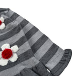 Le Coconne Maglia tinta unita con Fantasia A Righe Grigio per Neonata LCN2753 GRIGIO LE COCONNE 