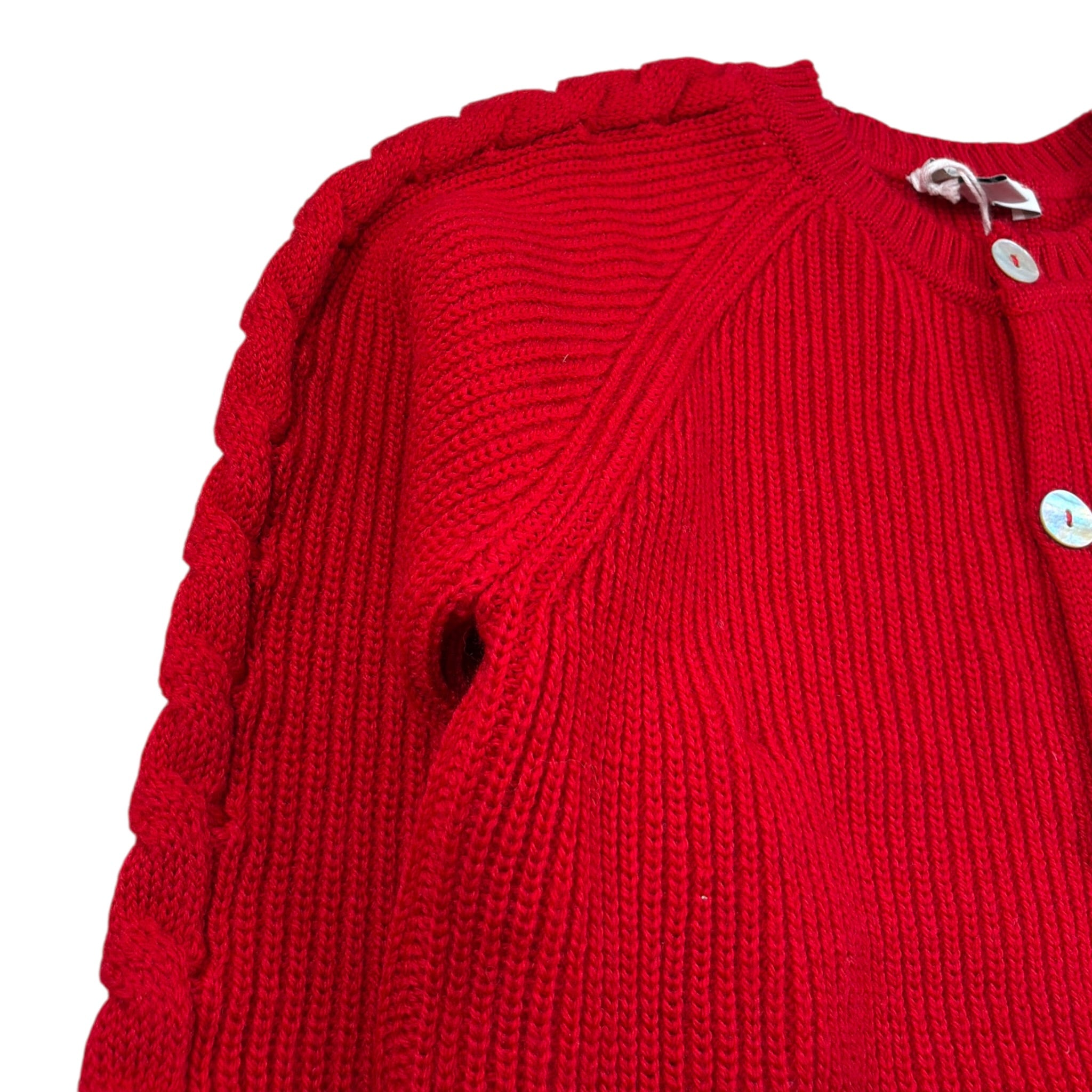Le Coconne Cardigan tinta unita Rosso per Bambino LCNA742 ROSSO LE COCONNE 