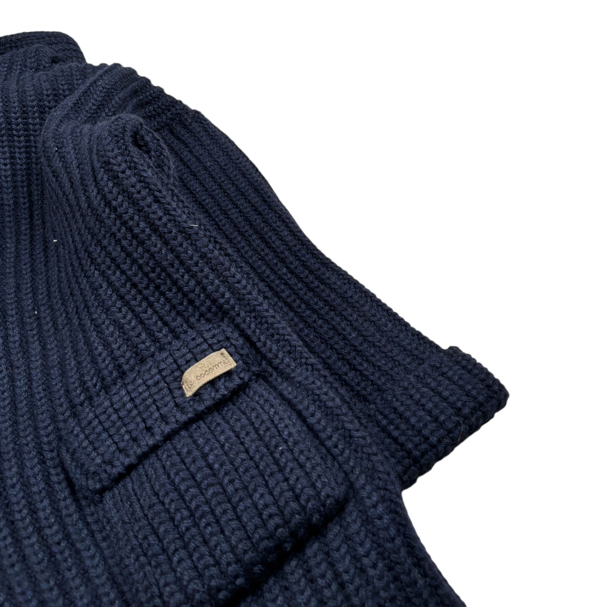 Le Coconne Cardigan tinta unita con Cappuccio Blu per Neonato SMAL BLU LE COCONNE 