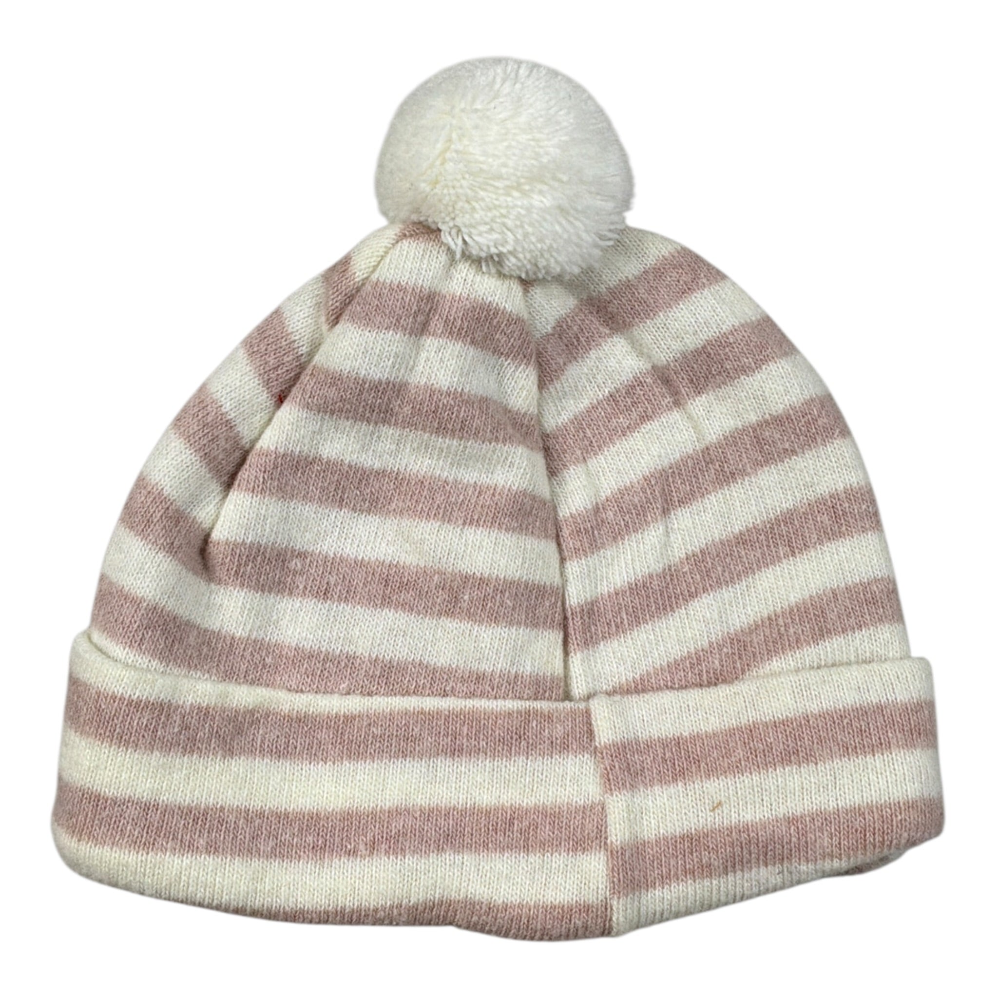 Leo E Lilly Cappello Bicolore con Fantasia A Righe Bianco/Rosa per Neonata 99940023 BIANCO/ROSA LEO E LILLY 