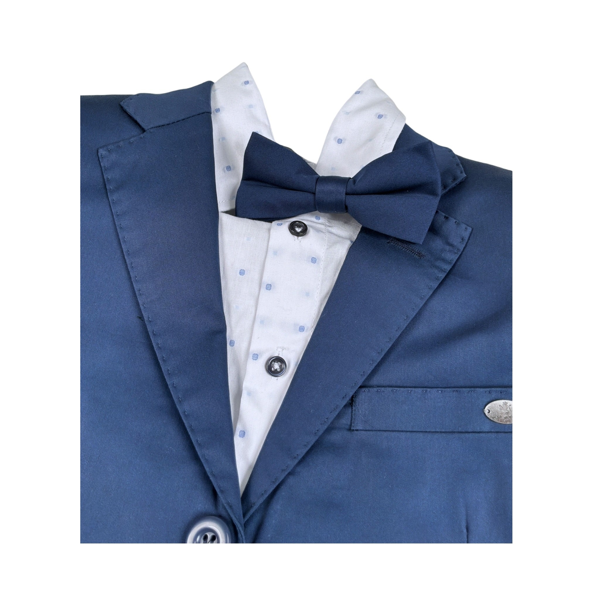 Les Gamins Completo 4 Pezzi Giacca-Camicia-Pantalone-Papillon Blu per Bambino LGM305090R BLU LES GAMINS 