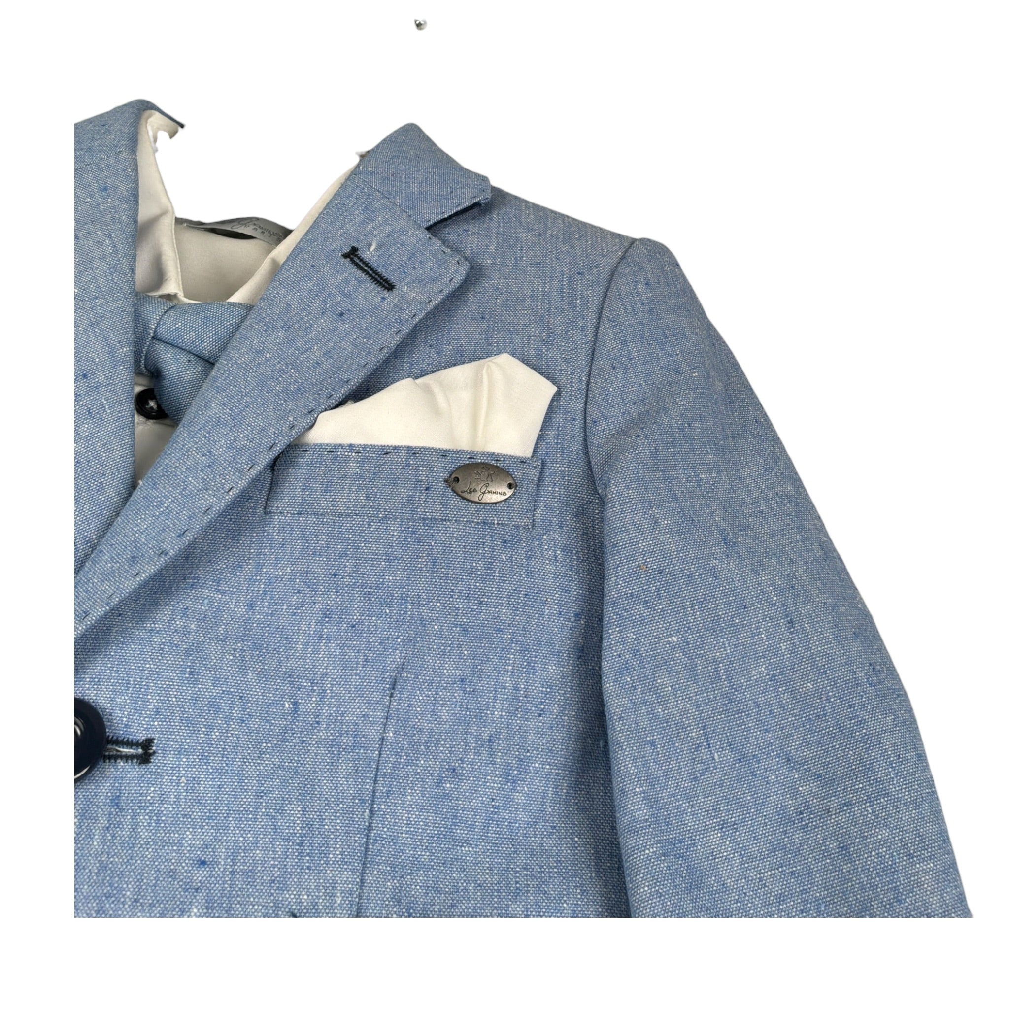 Les Gamins Completo 4 Pezzi Camicia-Giacca-Pantalone-Papillon Azzurro per Bambino LGM4020658 AZZURRO LES GAMINS 