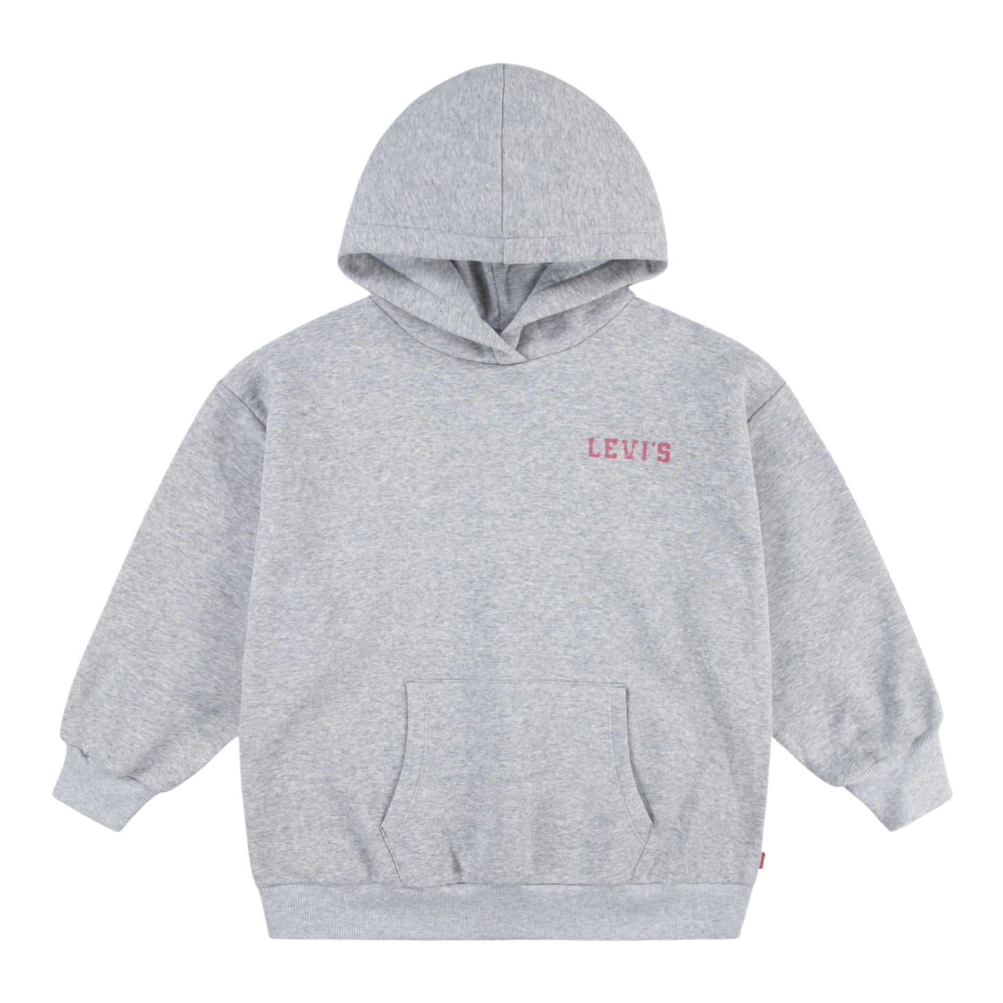 Levi'S Felpa Chiusa con Cappuccio tinta unita con Logo Grigio per Bambina 3EL076X GRIGIO LEVI'S 