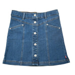 Levi'S Gonna In Denim tinta unita con Bottoni Blu per Bambina 3EN580 BLU LEVI'S 