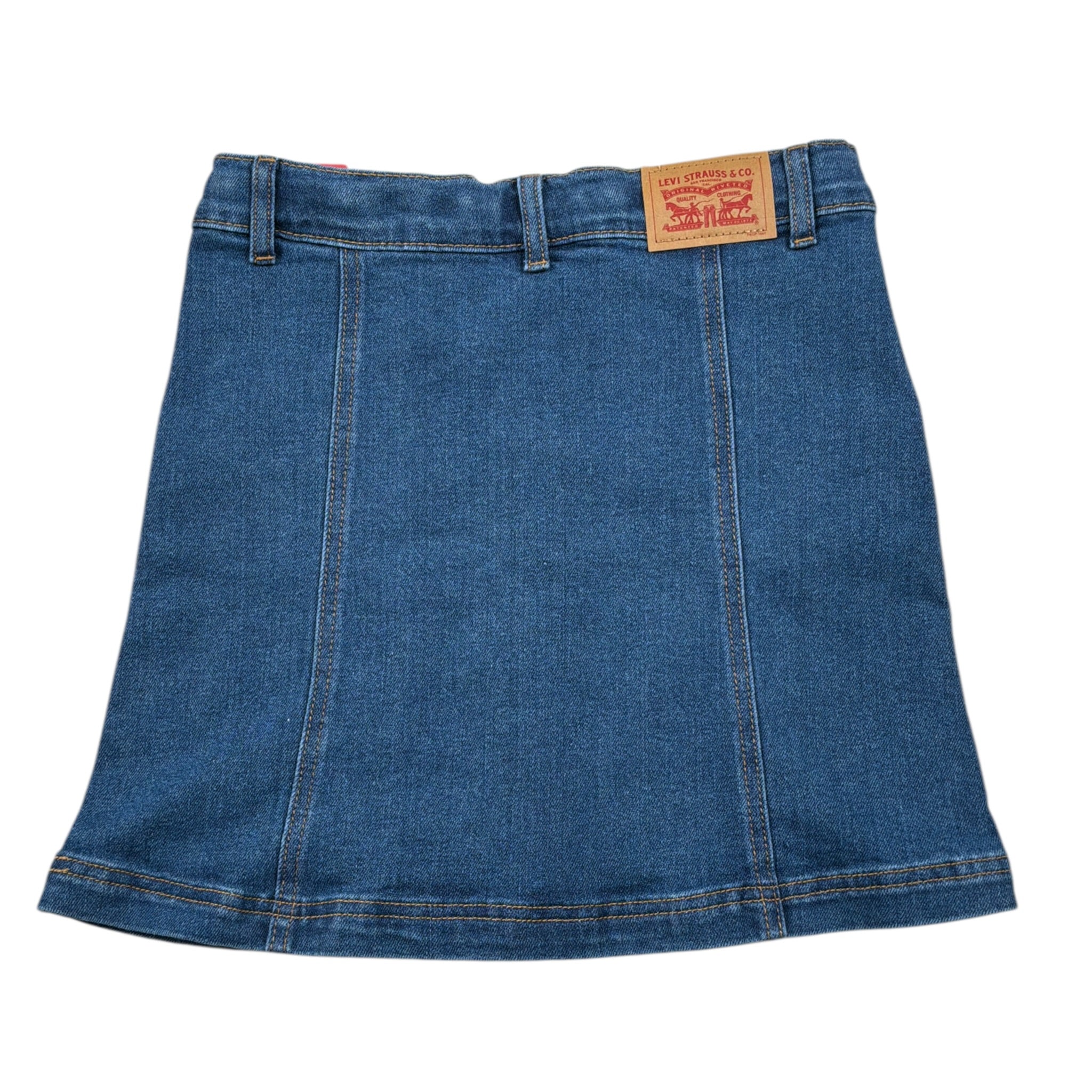 Levi'S Gonna In Denim tinta unita con Bottoni Blu per Bambina 3EN580 BLU LEVI'S 