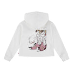Levi'S Felpa tinta unita con Cappuccio E Stampa Bianco per Bambina 4EN658 BIANCO LEVI'S 