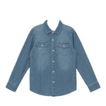 Levi'S Camicia In Denim tinta unita Blu per Bambino 6EM335J BLU LEVI'S 