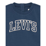 Levi'S Shirt Girocollo tinta unita con Logo Blu per Neonato 6EP410X BLU LEVI'S 