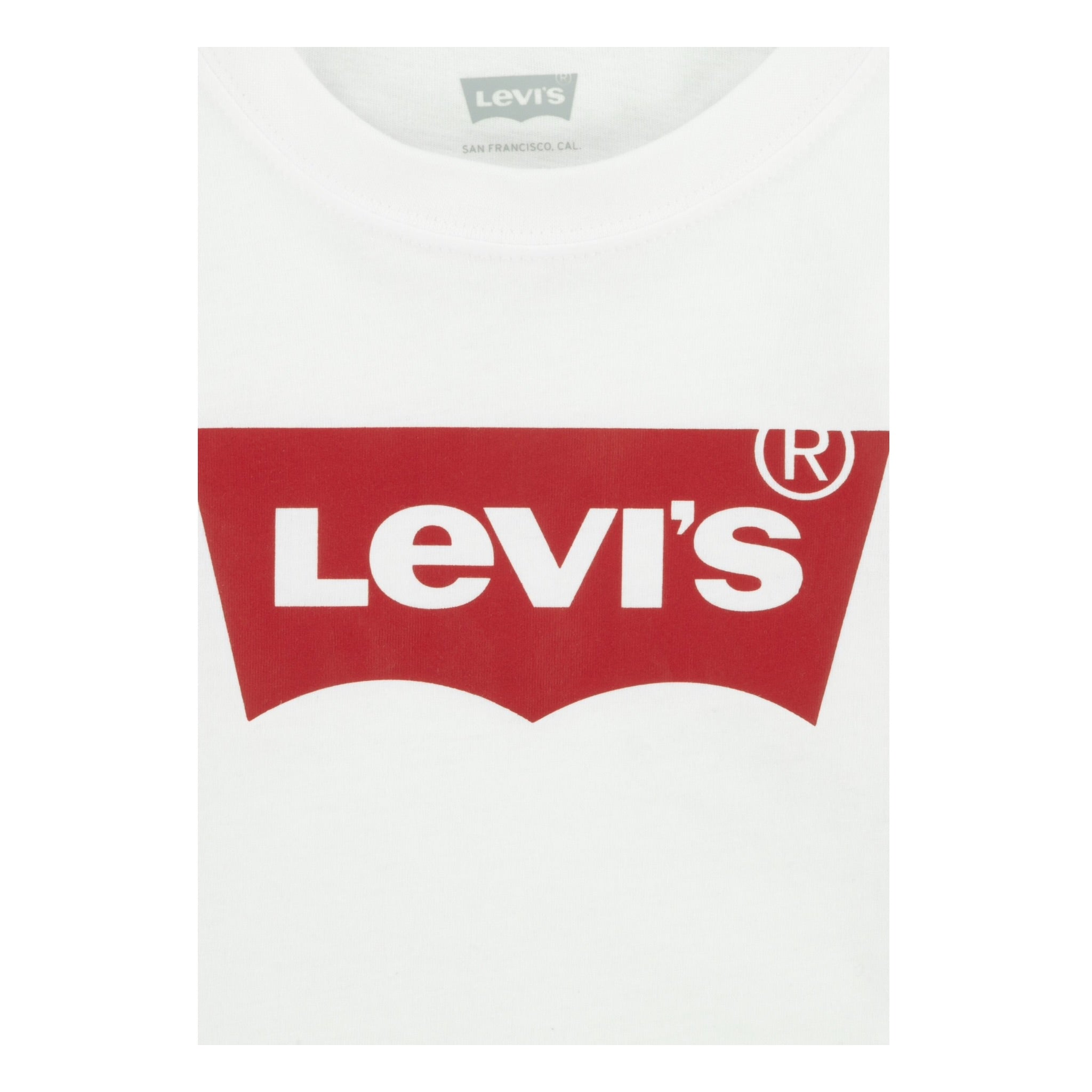 Levi'S Shirt Girocollo tinta unita con Logo Bianco per Bambino 8E864K BIANCO LEVI'S 