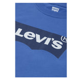 Levi'S Shirt Girocollo tinta unita con Logo Blu per Bambino 8E864K BLU LEVI'S 