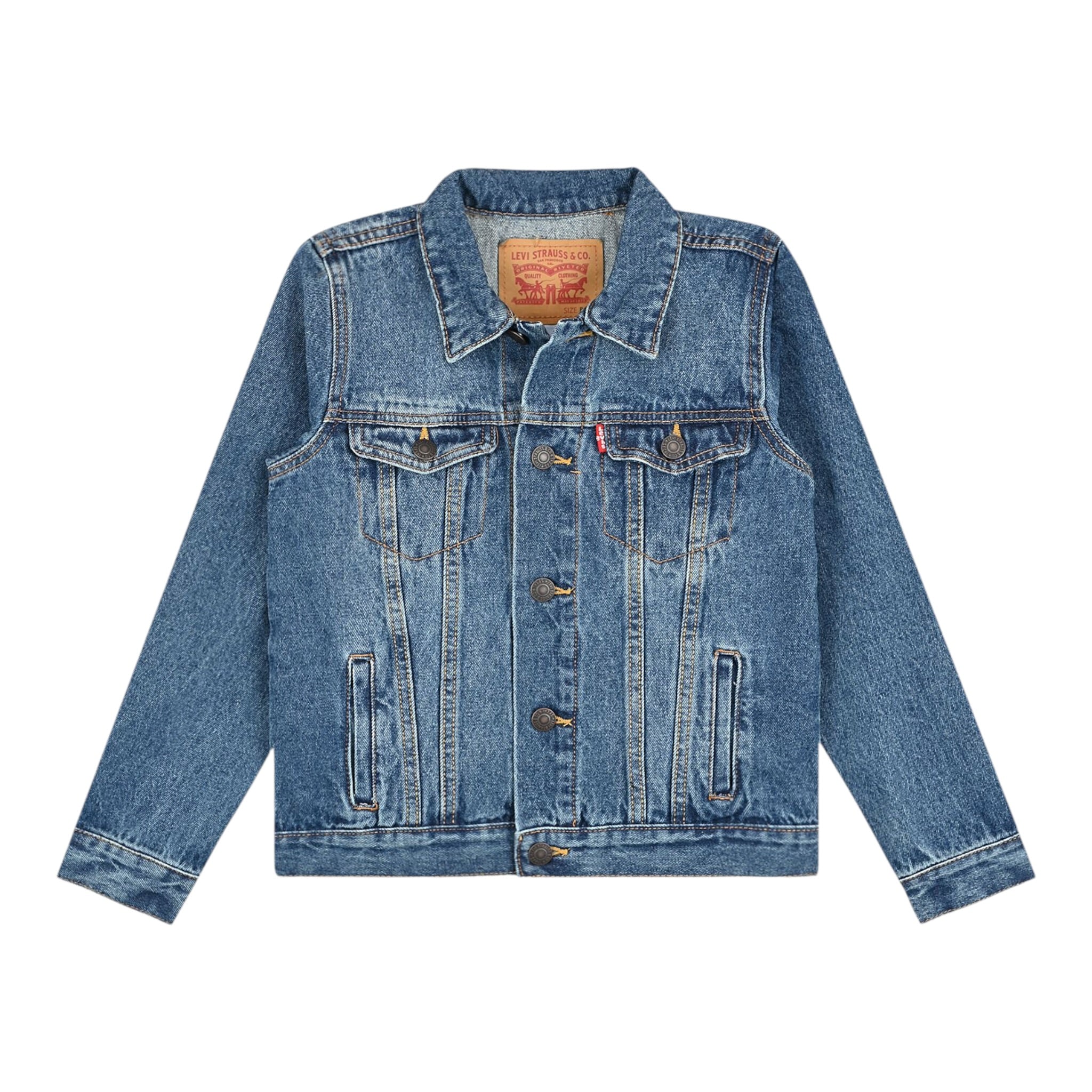 Levi'S Giubbino In Denim Tinta Uita Blu per Bambino 9E2058 BLU LEVI'S 