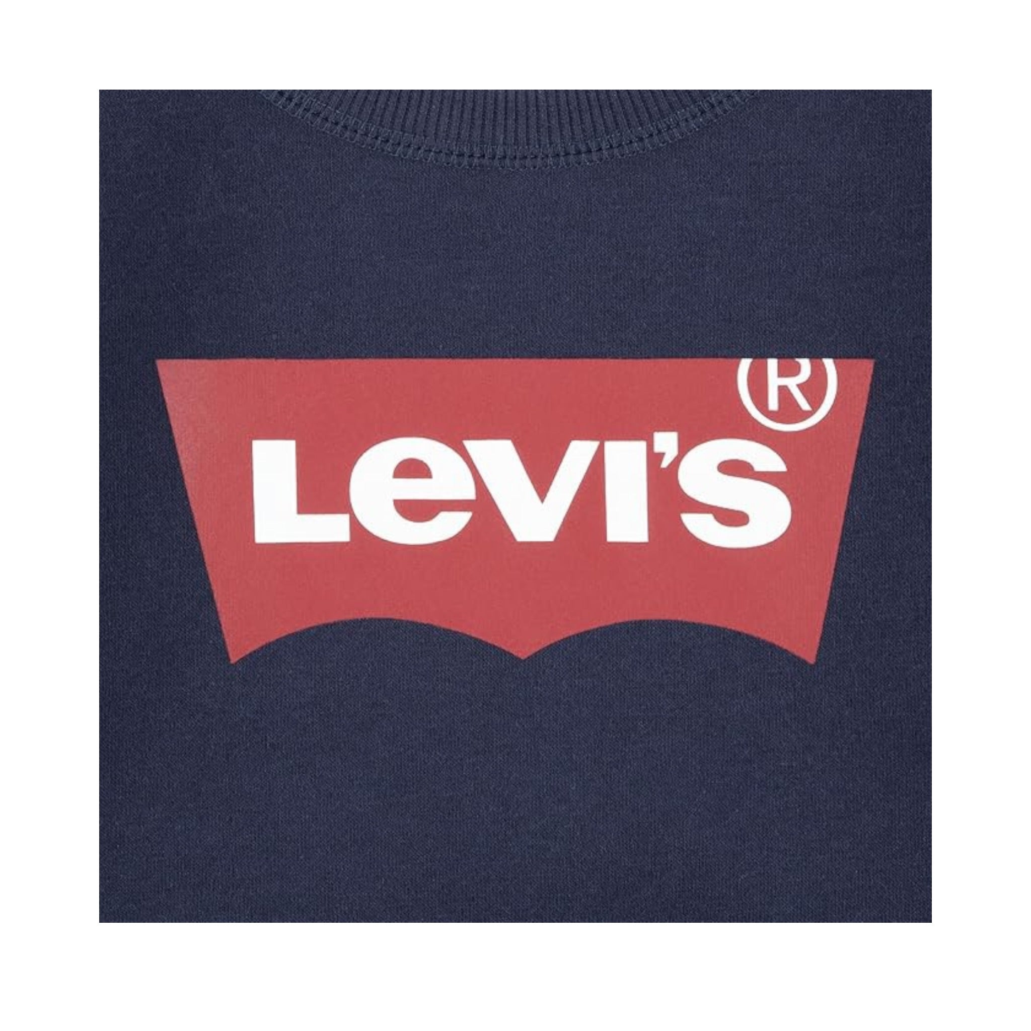 Levi'S Felpa Chiusa Girocollo tinta unita con Logo Blu per Bambino 9E9079 BLU LEVI'S 