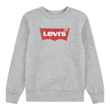Levi'S Felpa Chiusa Girocollo tinta unita con Logo Grigio per Bambino 9E9079XX GRIGIO LEVI'S 