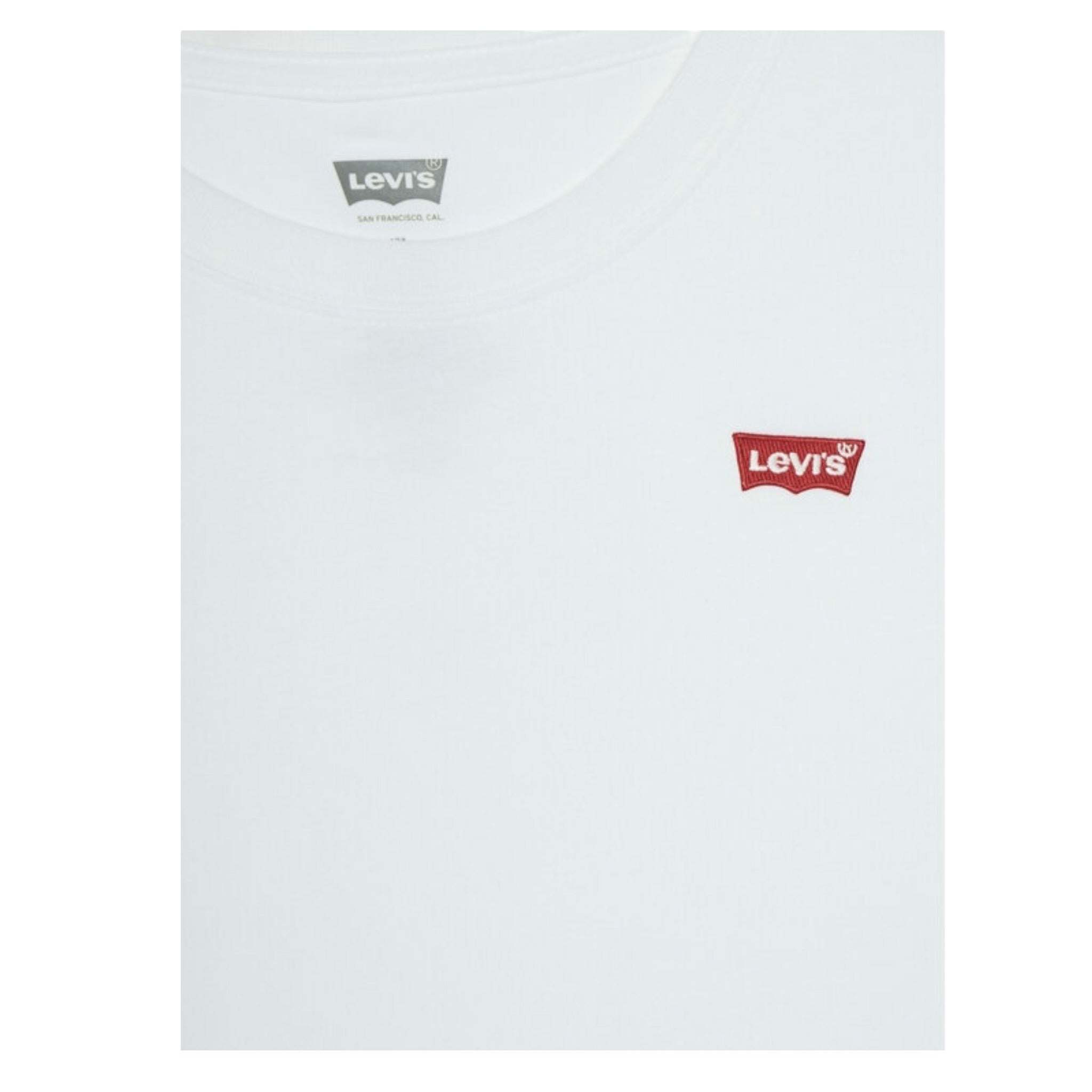 Levi'S Shirt Girocollo tinta unita con Logo Bianco per Bambino 9EC706 BIANCO LEVI'S 