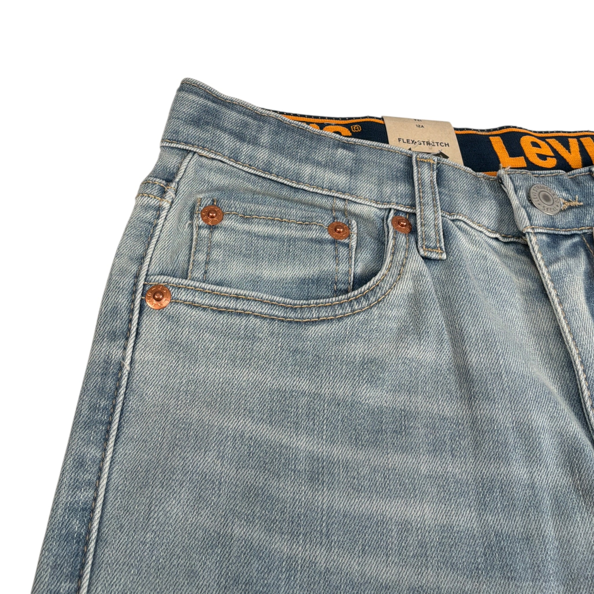 Levi'S Jeans tinta unita con Girovita Regolabile Azzurro per Bambino 9EC758 AZZURRO LEVI'S 