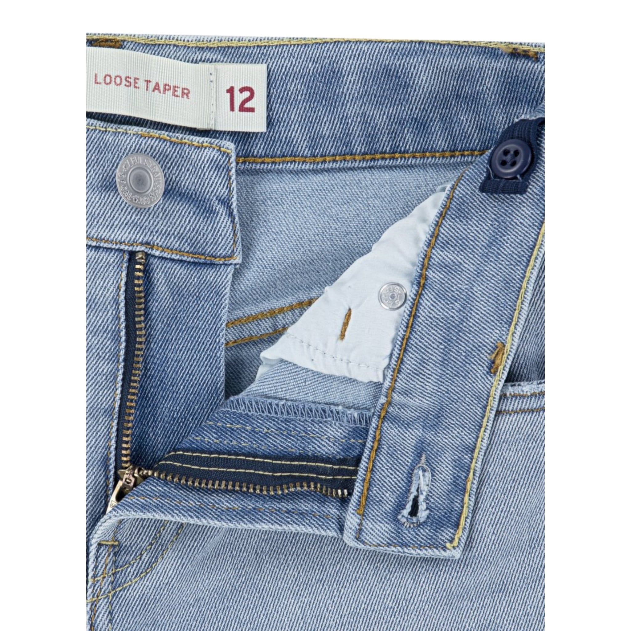 Levi'S Jeans tinta unita con Girovita Regolabile Azzurro per Bambino 9ED516 AZZURRO LEVI'S 