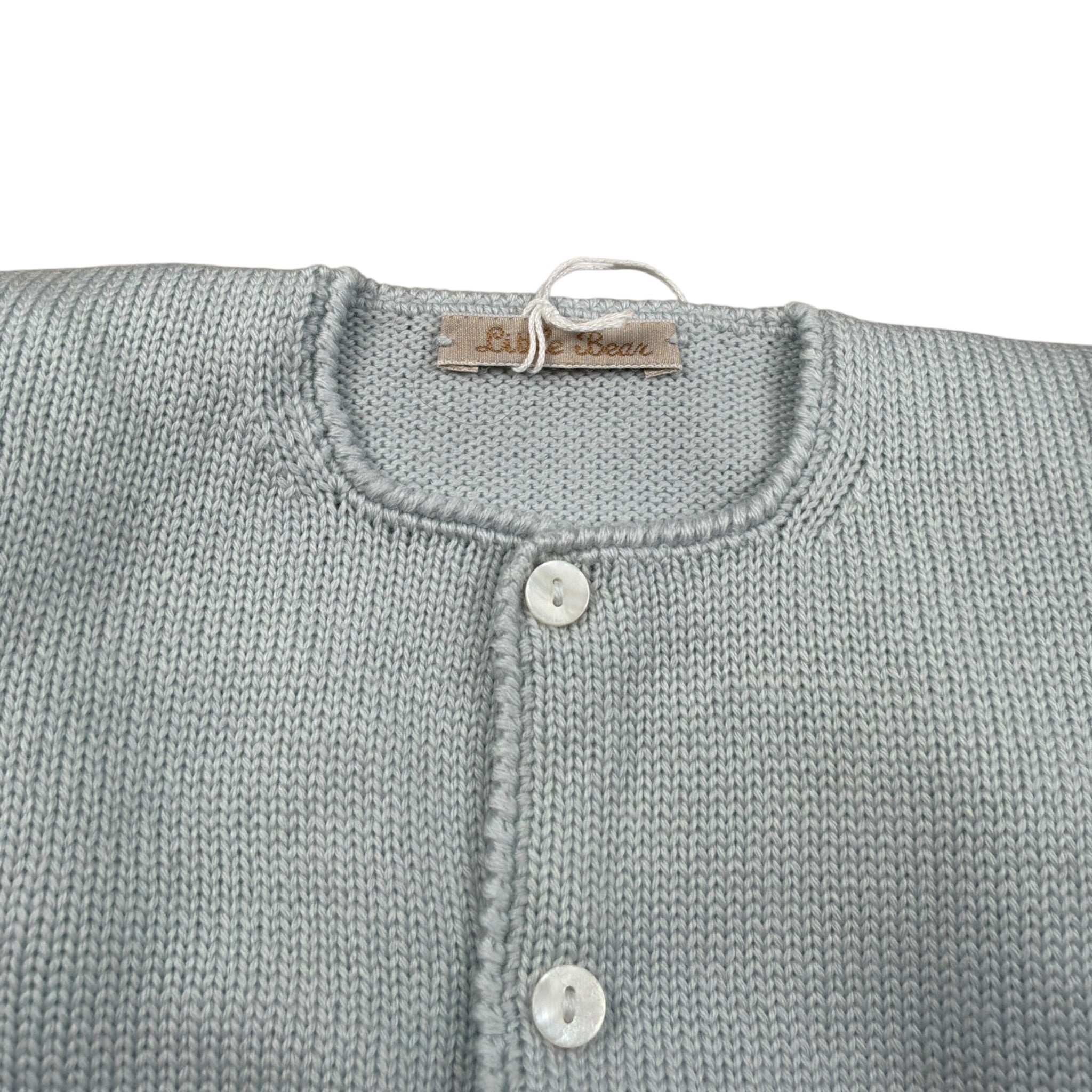 Little Bear Cardigan tinta unita Azzurro per Neonato 1020C AZZURRO LITTLE BEAR 