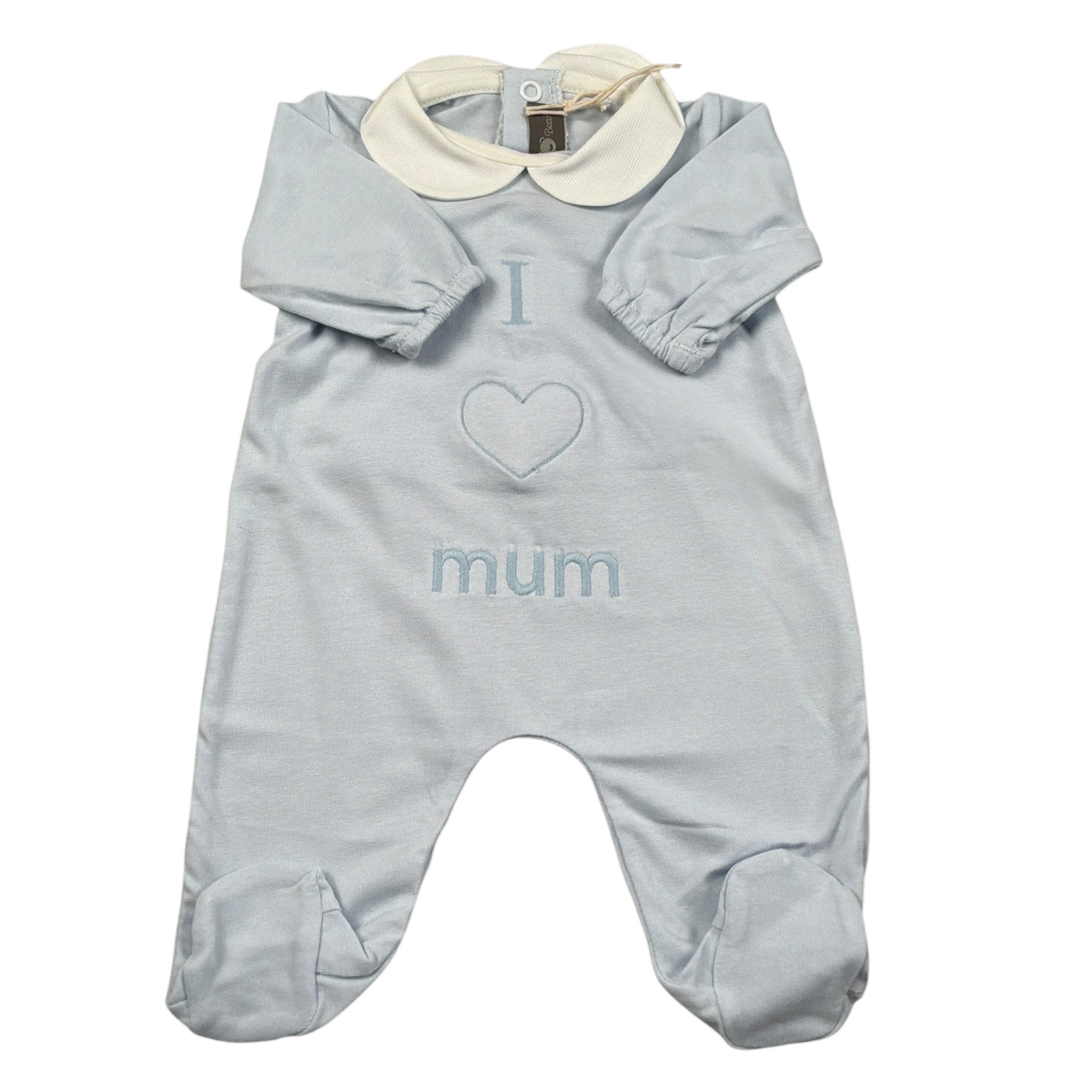 Little Bear Tutina Manica Lunga tinta unita Azzurro per Neonato 2057 AZZURRO LITTLE BEAR 