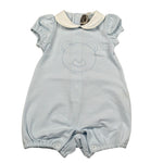 Little Bear Pagliaccetto Mezza Manica tinta unita Azzurro per Neonato 4032 AZZURRO LITTLE BEAR 