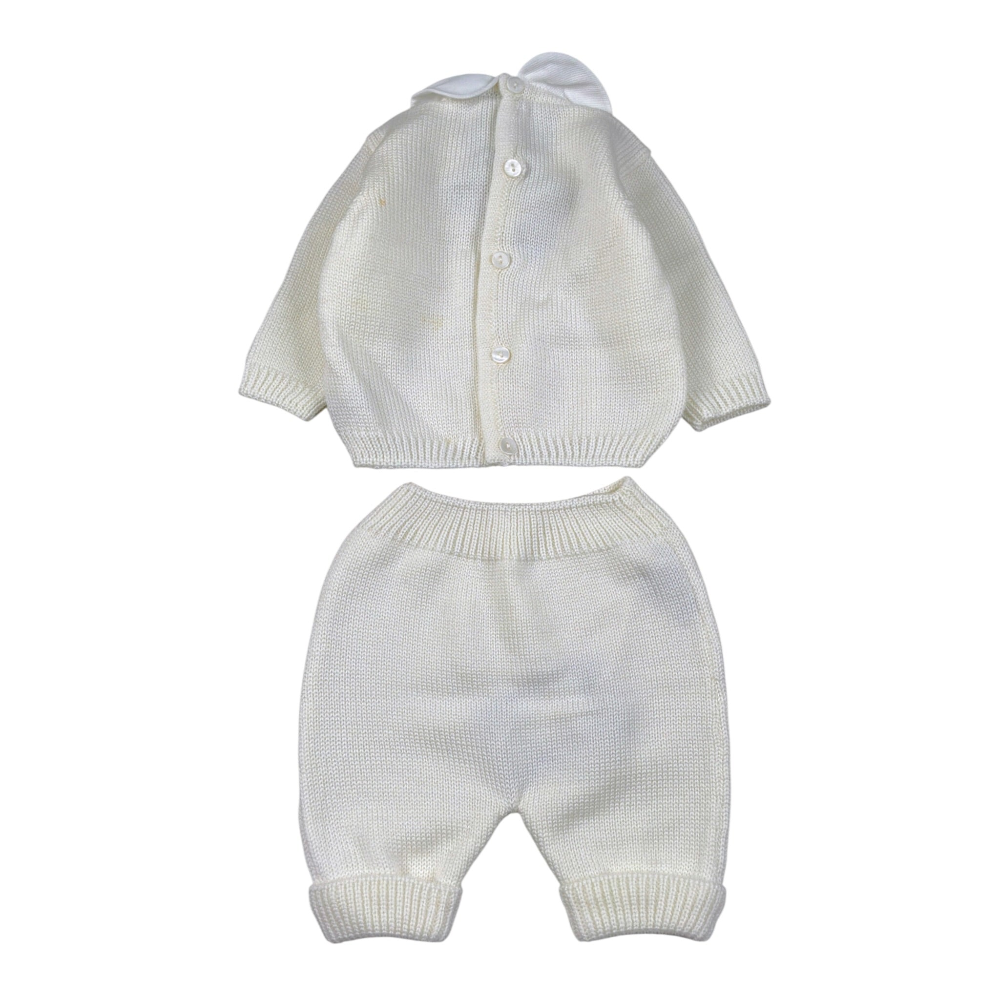Little Bear Completo 2Pz Maglia-Pantalone Panna per Neonato 7002 PANNA LITTLE BEAR 
