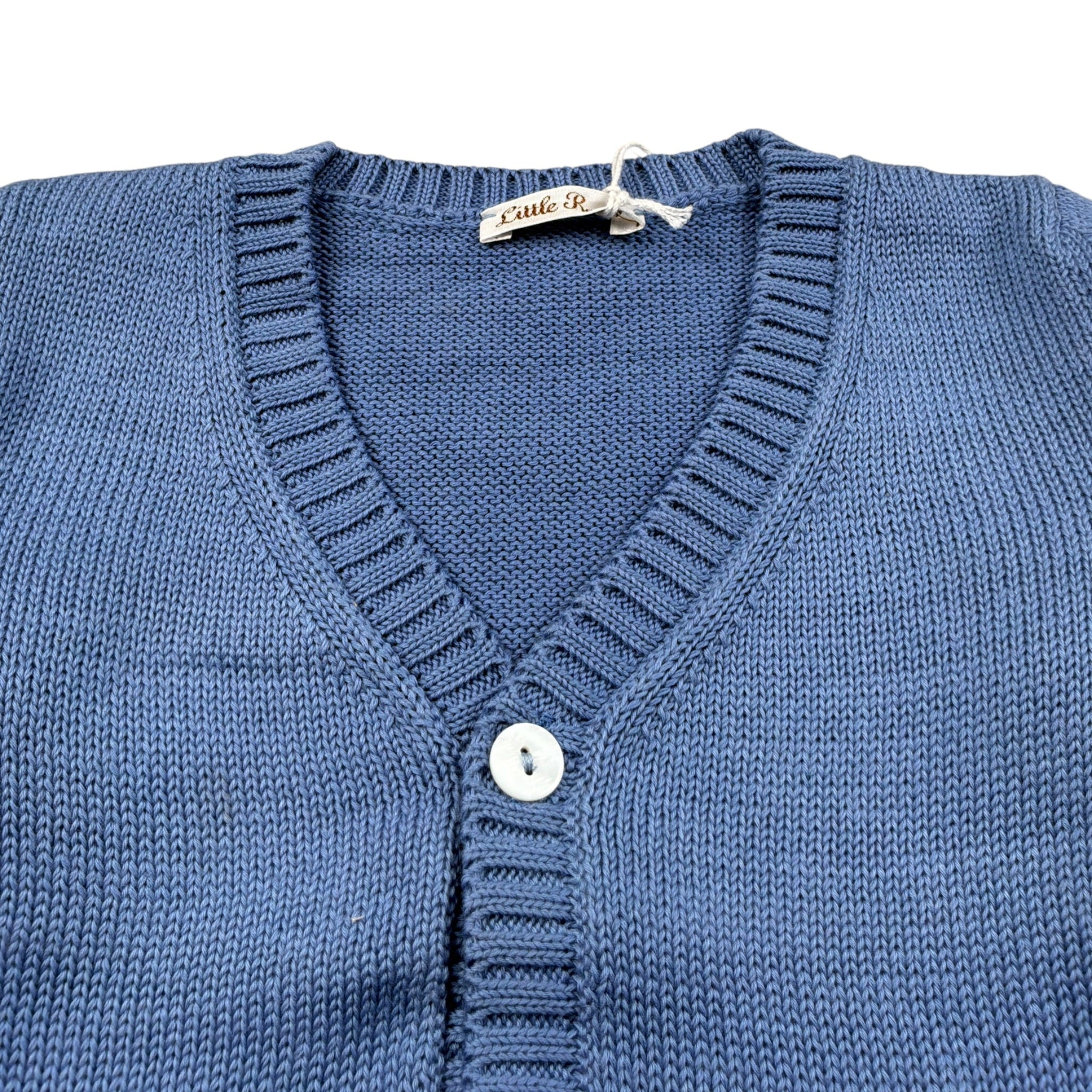 Little Bear Cardigan tinta unita Blu per Neonato 9178 BLU LITTLE BEAR 